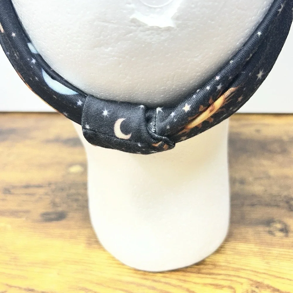 Celestial Sun Moon Headband Y2K‎ Astrology Boho Stretch Hair Band Stars Gold